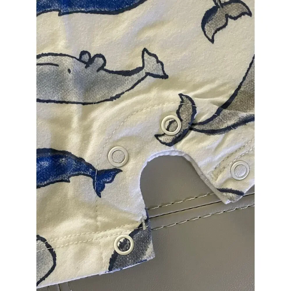 Carter's Baby Blue Whale 2 piece Bodysuit Set 6M